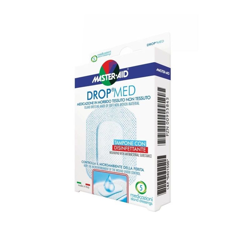 Master Aid Drop Med 10x10cm 5 Pezzi-1