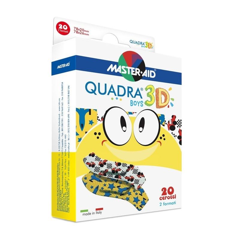 Master-Aid Quadra 3D Boys 20 cerotti assortiti-1