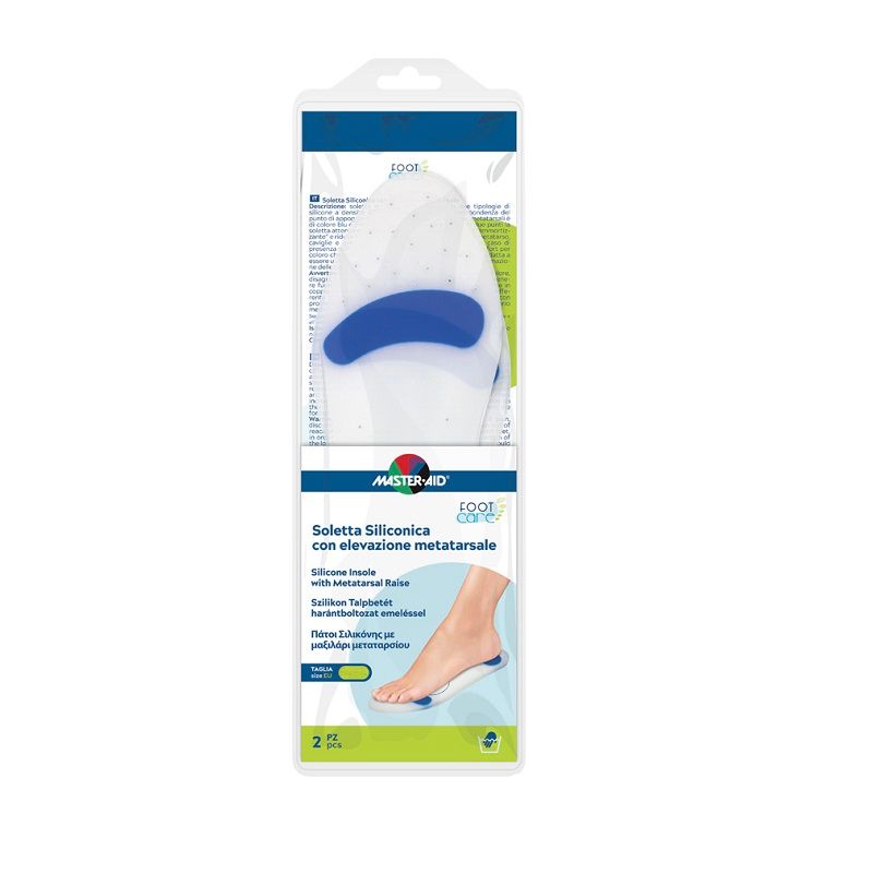 Master-Aid Foot Care Soletta Siliconica con elevazione metatarsale taglia XL 2 pezzi-1