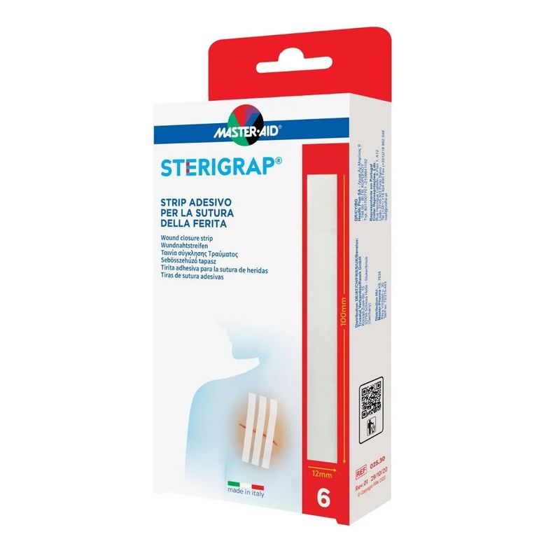 Master-Aid Sterigrap Strip adesivo sutura ferite 100x12mm 6 pezzi-1