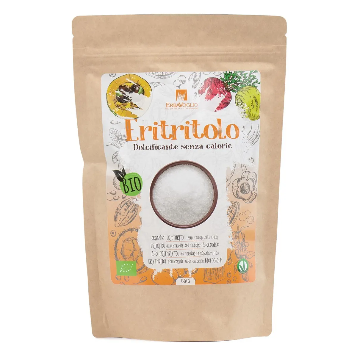 Erbavoglio Eritritolo Cristallizzato Bio 500g-1