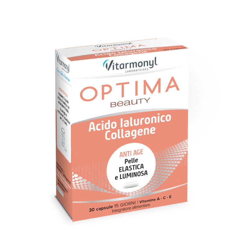 Vitarmonyl Optima Beauty Acido Ialuronico Collagene per il benessere della pelle 30 capsule-1