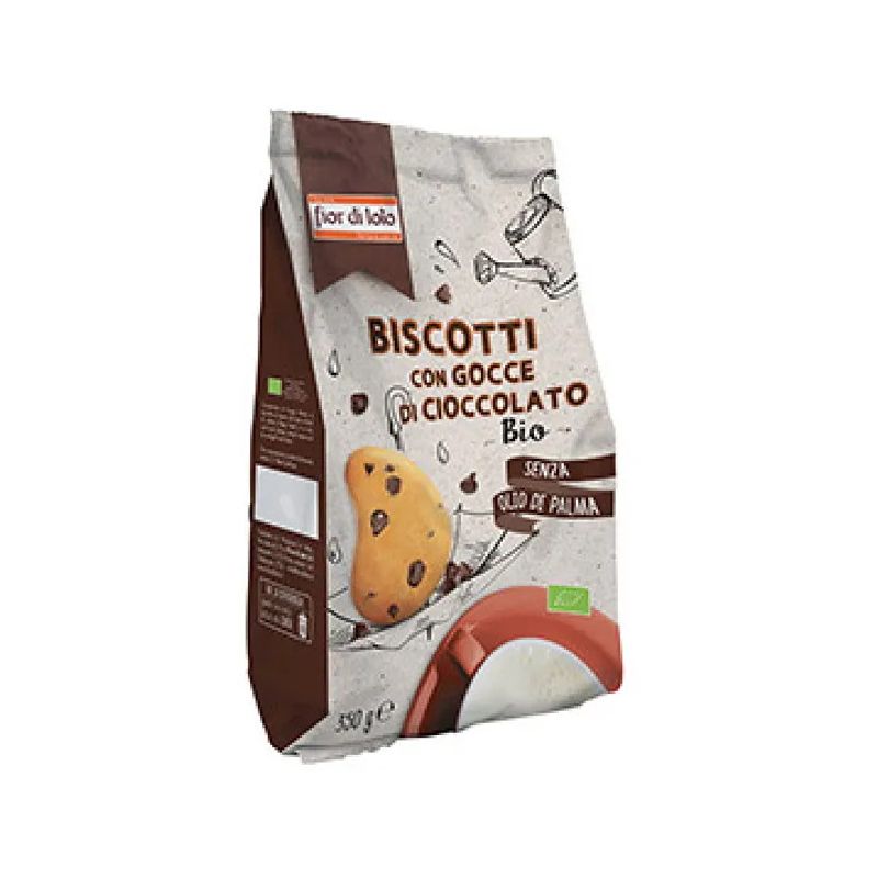 Fior Di Loto Biscotti Con Gocce Di Cioccolato Biologico 350g-1