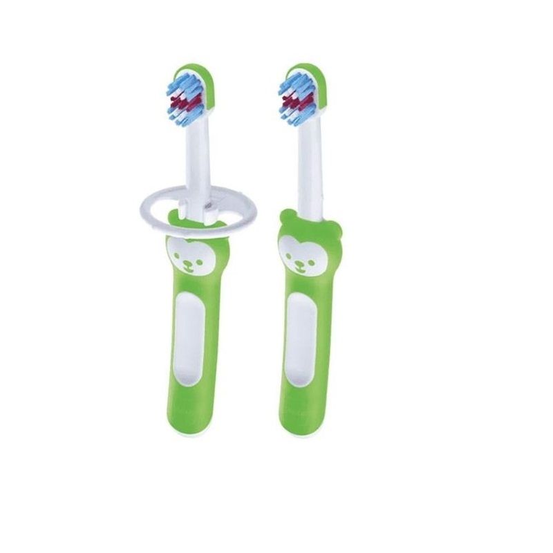 Mam Baby's Brush spazzolini per bambini 6+ mesi colore verde 2 pezzi-1