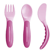 Mam Baby's Cutlery posate funzionali e sicure colore rosa-1