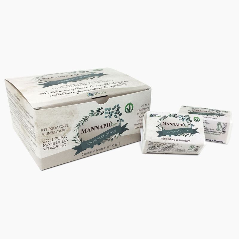 Manna Più Ben favorisce il transito intestinale 12 panetti da 10g ciascuno-1