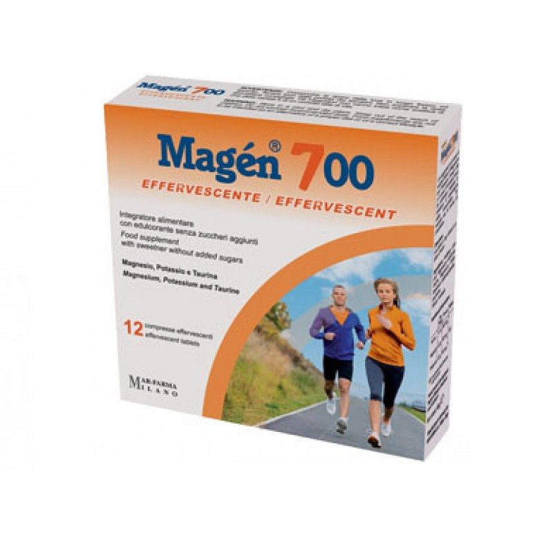 Mar-Farma Magen 700 combatte la stanchezza muscolare 12 compresse effervescenti gusto tropicale-1