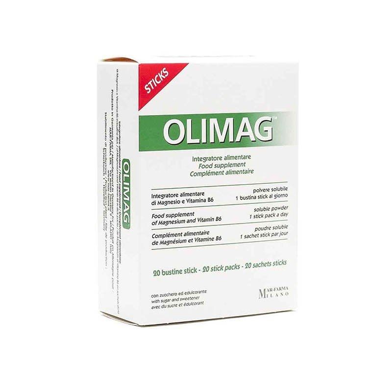 Mar-Farma Olimag integratore di magnesio 20 stick gusto arancia-zenzero-1