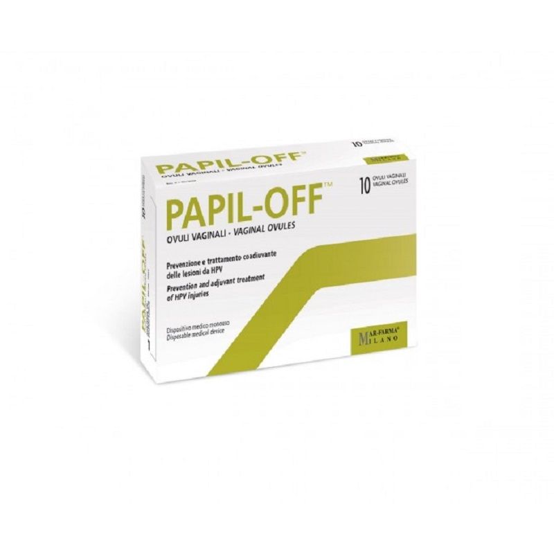 Mar-Farma Papil-Off previene e tratta le lesioni vaginali 10 ovuli vaginali-1