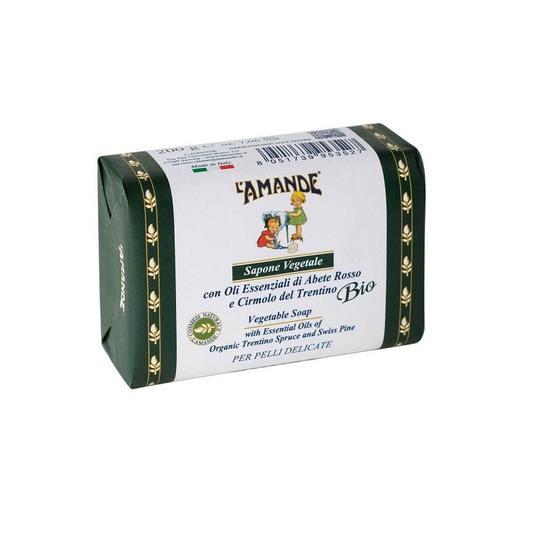 L'Amande Sapone Vegetale Abete Rosso e Cirmolo del Trentino Bio 200g-1