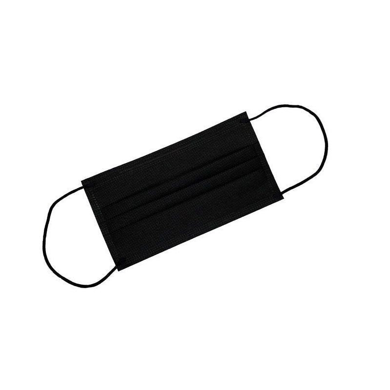 Mascherina chirurgica monouso adulto colore nero 10 pezzi-1