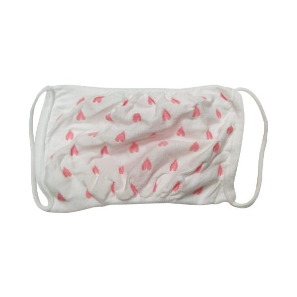 Mascherina Protettiva Lavabile Bambini Fantasia Cuori 3 Pezzi-1