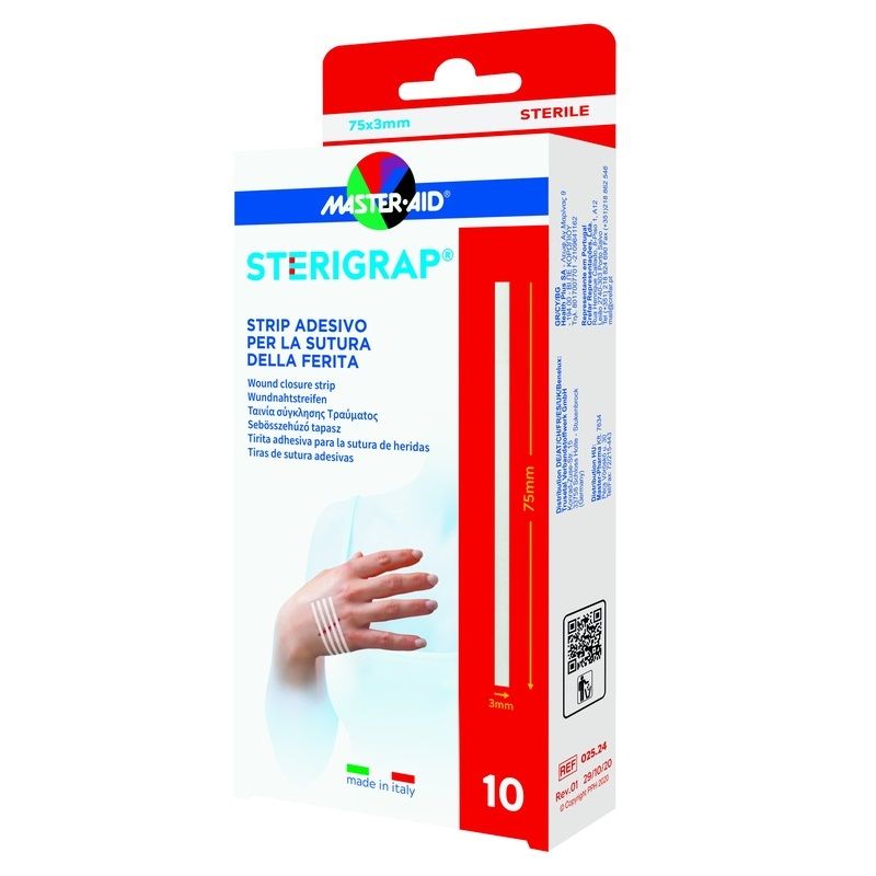 Master Aid Sterigrap strip adesivo per la sutura della ferita 75x3mm 10 pezzi-1