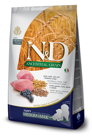 Farmina N&D Ancestral Grain Agnello E Mirtillo Cani Cuccioli Taglia Media E Grande Sacco 2,5kg-1