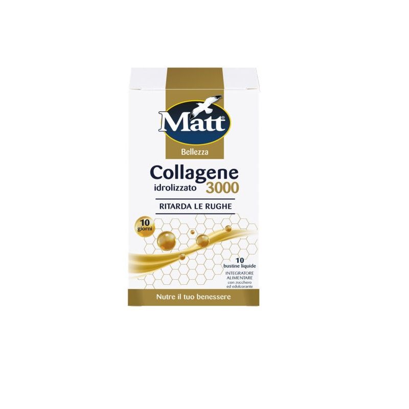 Matt Collagene Idrolizzato 3000 Ritarda le rughe 10 bustine liquide-1