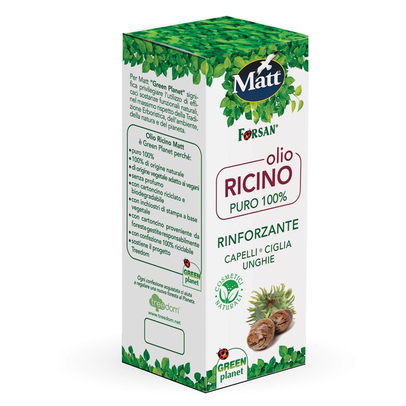 Forsan Olio Ricino rinforzante per capelli ciglia e unghie 100ml-4