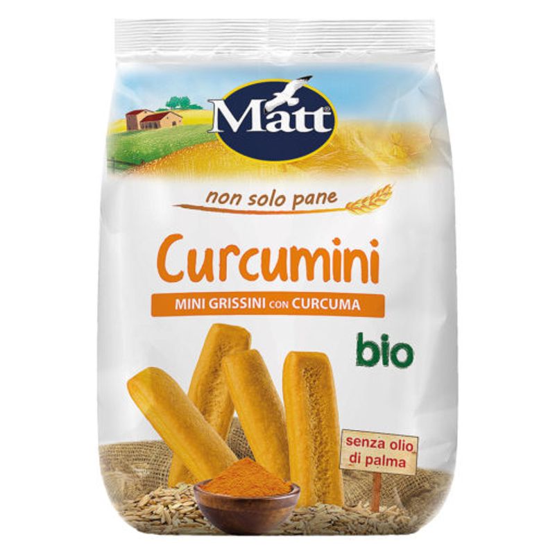 Matt Curcumini Bio Mini grissini con curcuma 150g-1