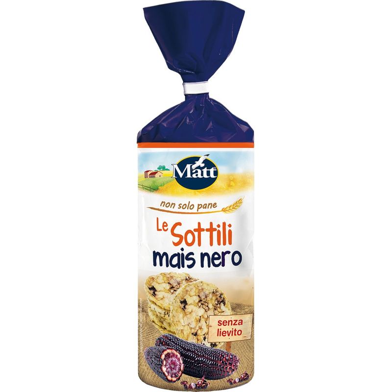 Matt Le Sottili Gallette di Mais Nero 150g-1
