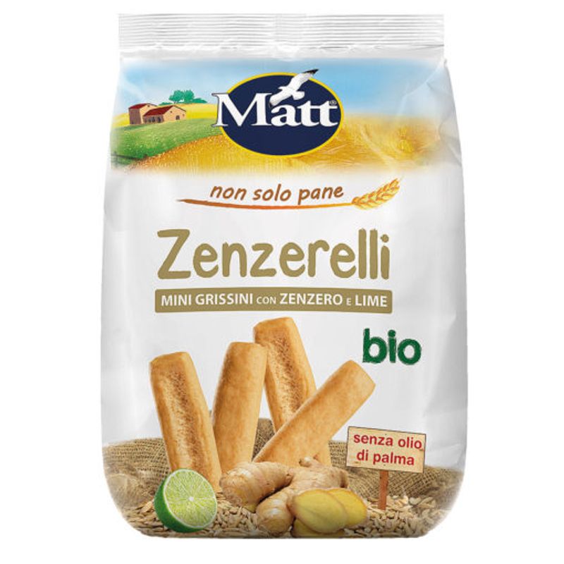 Matt Zenzerelli Bio Mini Grissini con zenzero e lime 150g-1