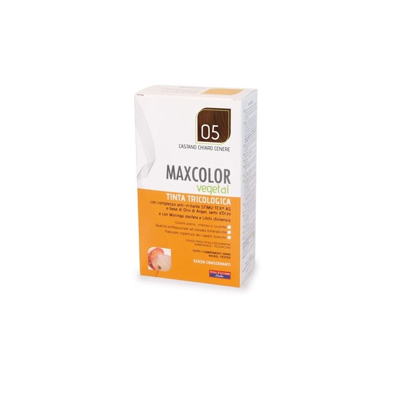 Vital Factors Maxcolor Vegetal tinta tricologica 05 Castano Chiaro Cenere 140ml-1