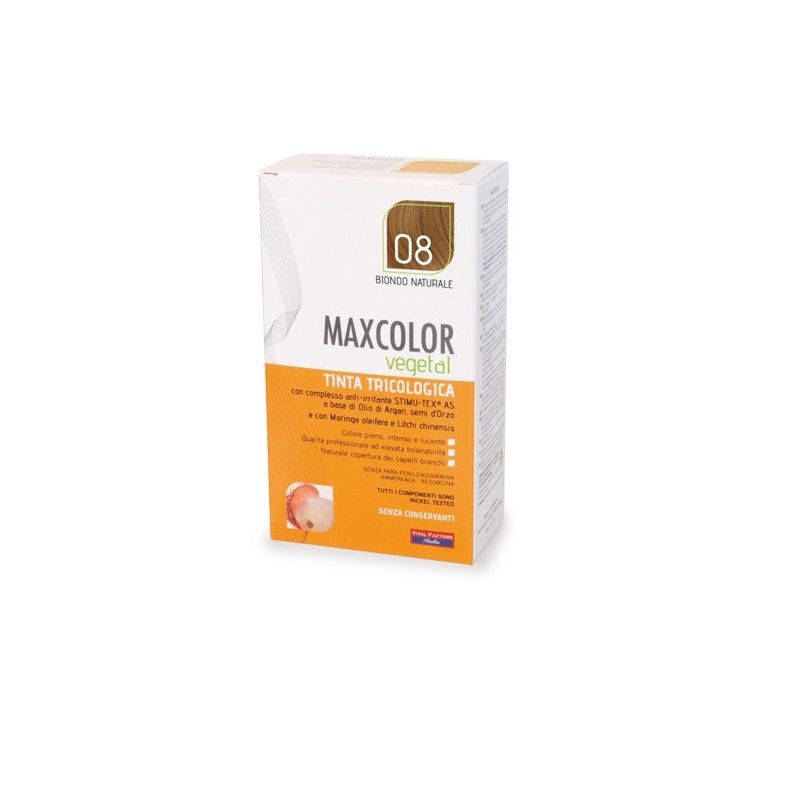 Vital Factors Maxcolor Vegetal tinta tricologica 08 Biondo Naturale 140ml-1