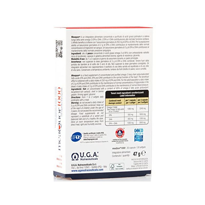 Meaquor 1000 integratore alimentare utile per il controllo del colesterolo 30 capsule-2