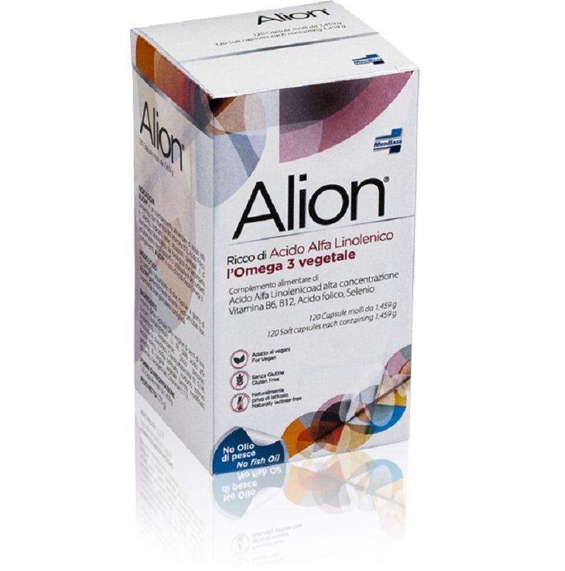 Medibase Alion Omega 3 Vegetale utile al metabolismo degli acidi grassi 120 capsule-1