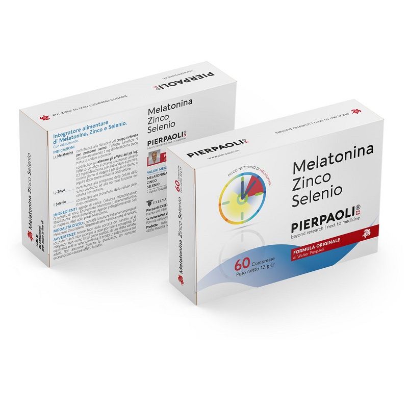 Pierpaoli Melatonina Zinco Selenio formula originale per il benessere del sonno 60 compresse-1