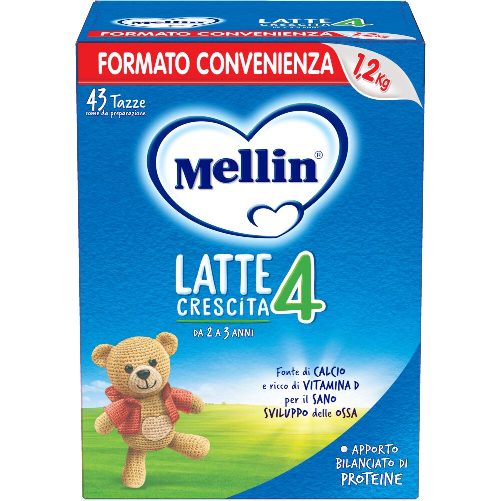 Mellin 4 latte crescita 1200g-2