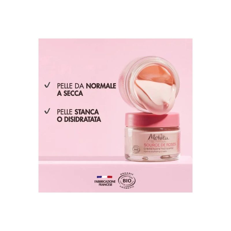 Melvita Crema Idratante Rimpolpante Source De Roses 50ml-3