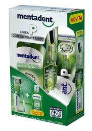 Mentadent P Tripack Dentifricio 75ml+1 Spazzolino+Collutorio 300ml-1