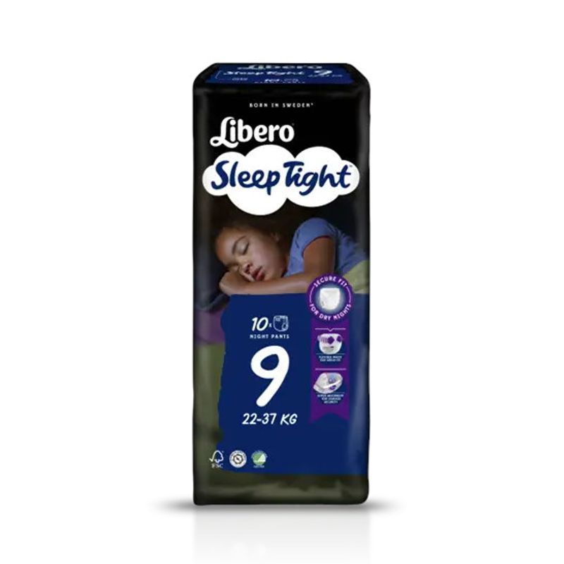 Libero SleepTight Pannolini Da Notte Per Bambini Taglia 9 10 Pezzi-1