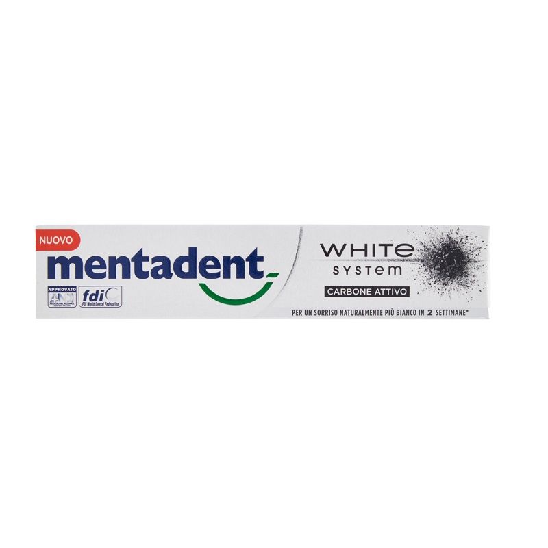 Mentadent White System Carbone Attivo dentifricio sbiancante 75ml-1