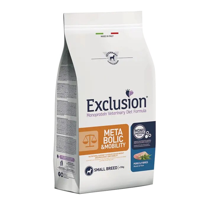 Exclusion Monoprotein Veterinary Diet Formula Metabolic/Mobility Crocchette Maiale E Fibre Taglia Sm-2