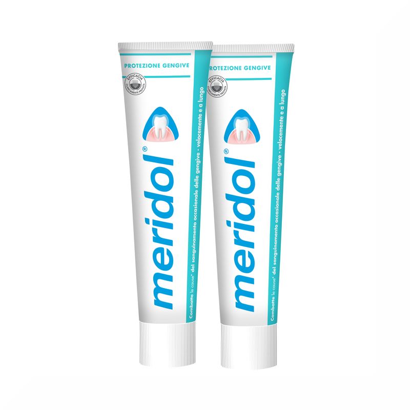 Meridol dentifricio combatte i batteri causa dell'irritazione gengivale 2 tubi da 75 ml-4