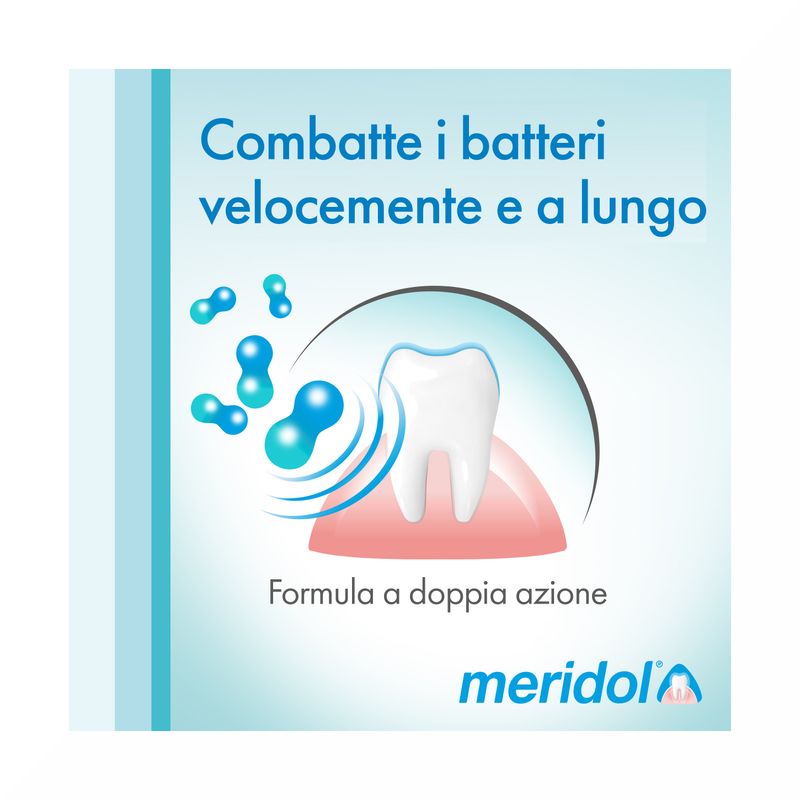 Meridol dentifricio combatte i batteri causa dell'irritazione gengivale 2 tubi da 75 ml-6