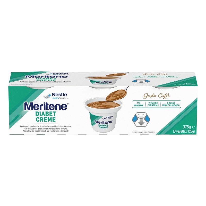 Meritene Diabet Crema gusto caffè 3x125g-1