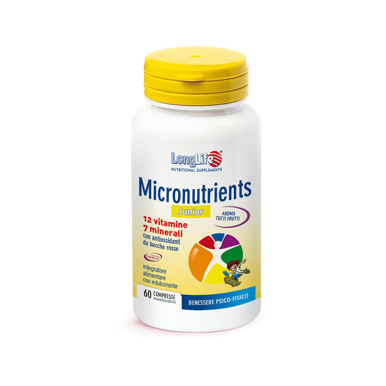 Longlife Micronutrients J integratore alimentare multivitaminico per bambini e ragazzi 60 tavolette-2