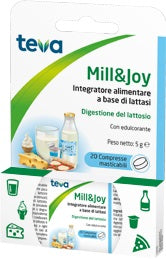 Teva Mill E Joy Integratore Alimentare lattasi 20 Compresse Masticabili digestione del lattosio-0
