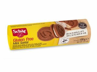 Schar Mini Sorrisi biscotti al cacao con crema al latte senza glutine 100g-2