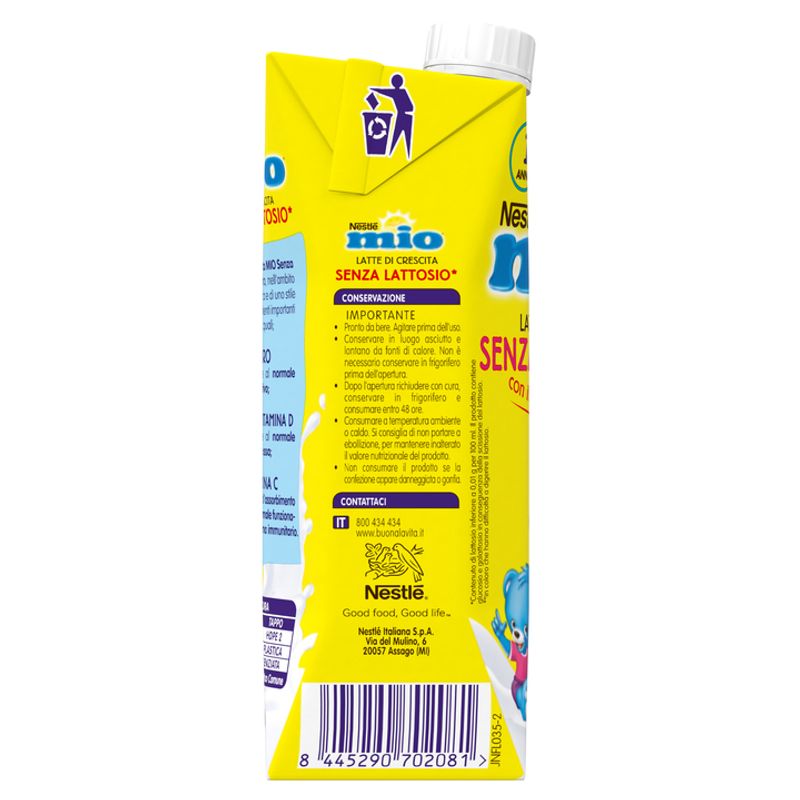 Nestlè Mio Latte Di Crescita Senza Lattosio Liquido Brick 500ml-6