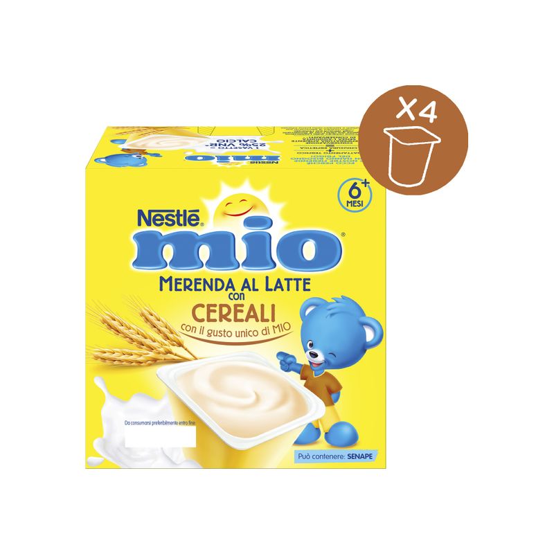 Nestlè Mio Merenda Al Latte Cereali 4 Vasetti Da 100g-4
