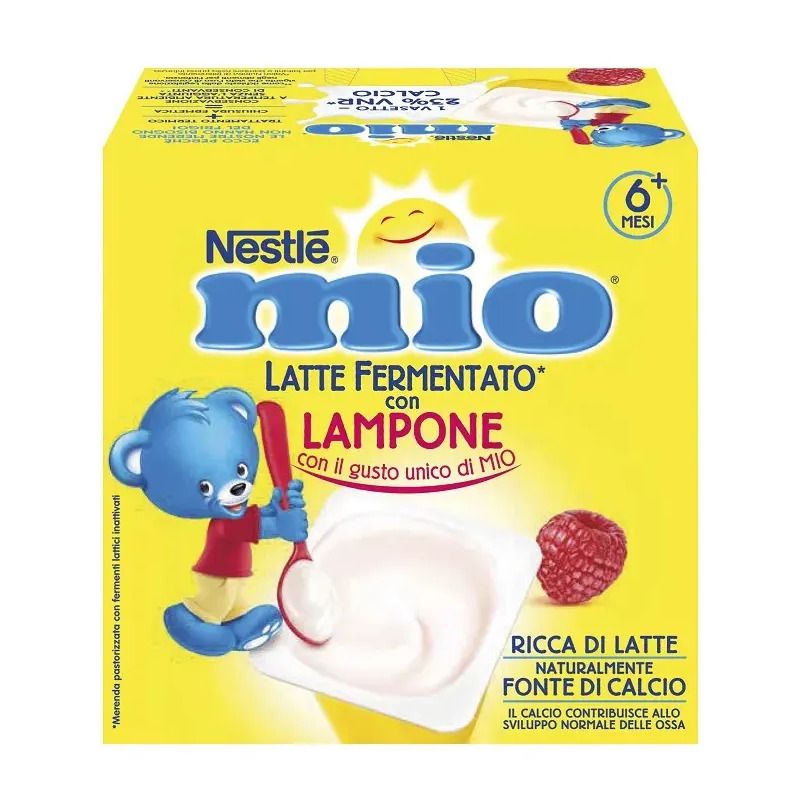 Nestlè Mio Merenda Latte Fermentato Lampone 4 Vasetti Da 100g-1
