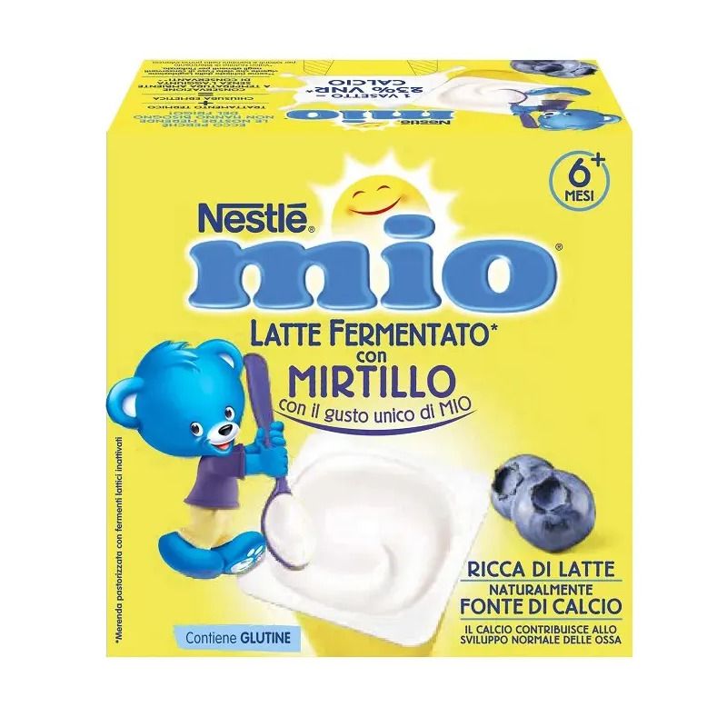 Nestlè Mio Merenda Latte Fermentato Mirtillo 4 Vasetti Da 100g-1