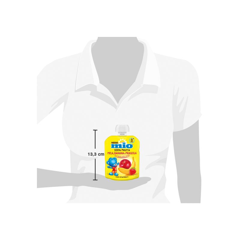 Nestlè Mio Merenda 100% Frutta Mela Banana E Fragola Da Spremere Pouch 90ml-4