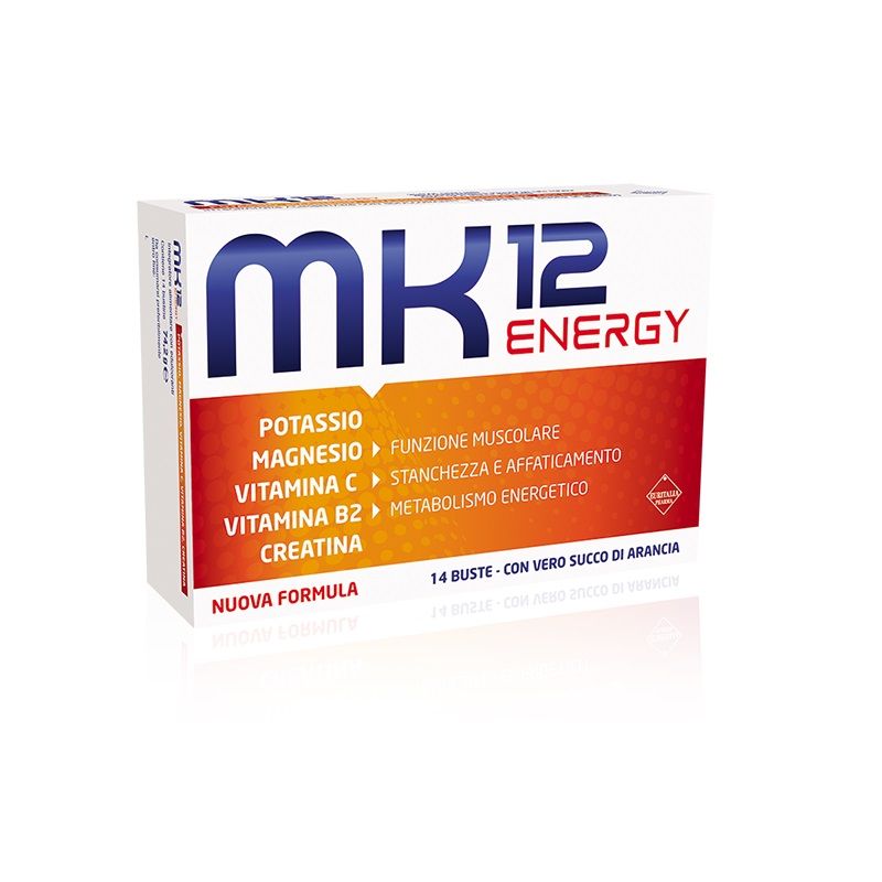 Mk12 Energy Integratore utile in caso di stanchezza e spossatezza 14 buste gusto arancia-1