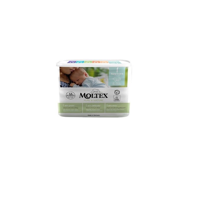 Moltex Pure&Nature New Born Pannolini 2/4kg Taglia 1 22 Pezzi-1