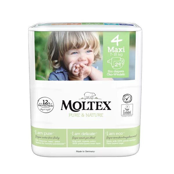 Pannolini Moltex Pure&Nature Maxi Taglia 4 -7/18kg- 29 Pezzi-2