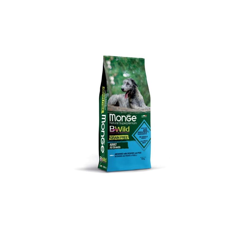 Monge Bwild Grain Free All Breeds Acciughe 12kg-1