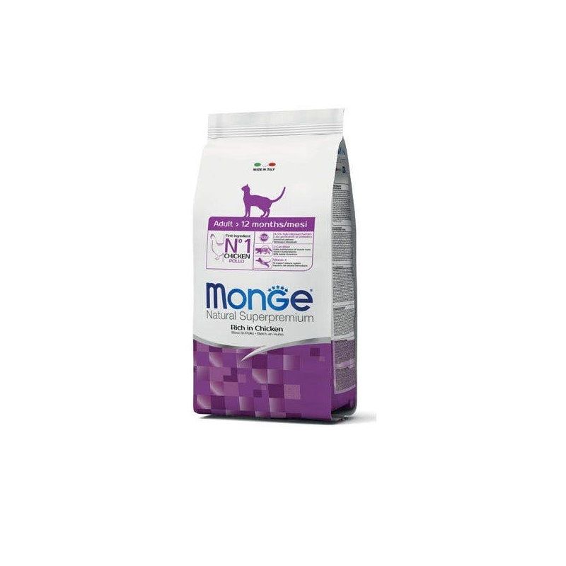 Monge Ricco Di Pollo Cibo Secco Gatti Adulti Sacco 1,5 Kg-1